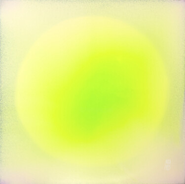 Картина под названием "The Beginning / Sun…" - Mila Weis, Подлинное произведение искусства, Акрил Установлен на Деревянная р…