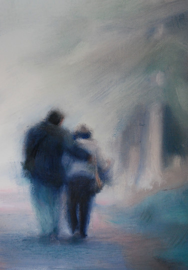 Peinture intitulée "Pareja" par Milagros Ferrer, Œuvre d'art originale, Huile