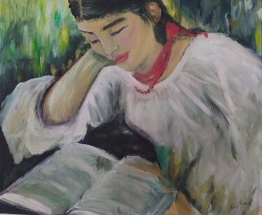 Pintura titulada "Ella" por Milagros Nieves Medina, Obra de arte original, Oleo