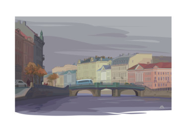 数字艺术 标题为“Санкт-Петербург, на…” 由Лев Милаковский, 原创艺术品, 2D数字工作