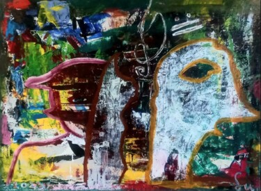 Pintura titulada "-Кто-то там играет.…" por Milan Dzurdzevic, Obra de arte original, Acrílico