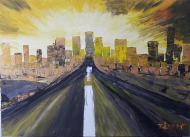 Peinture intitulée "On the road again" par Bliss'Art, Œuvre d'art originale, Acrylique