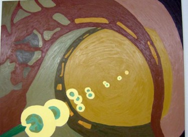 Peinture intitulée "Treppe101" par Mi Lan, Œuvre d'art originale, Huile