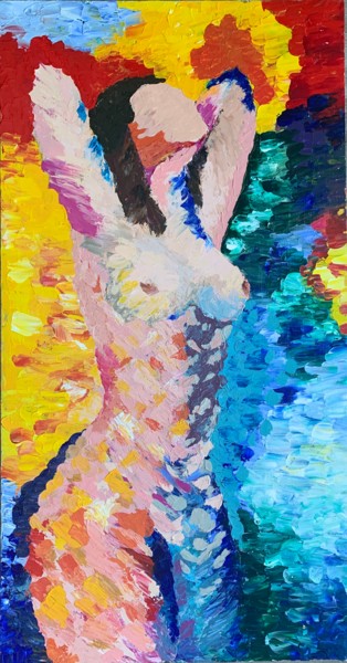 Schilderij getiteld "Naked" door Milaoriginals, Origineel Kunstwerk, Acryl