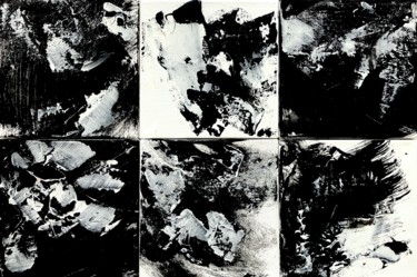 black and white confrontation Peinture intitulée "black and white con…" par Mila Oz, Œuvre d'art originale, Acrylique