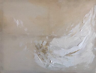 Painting titled "Sand placer" by Mila Oz, Original Artwork, Acrylic Mounted on Wood Stretcher frame