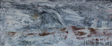 Картина под названием "Snowy mountains of…" - Mila Oz, Подлинное произведение искусства, Акрил Установлен на Деревянная рама…