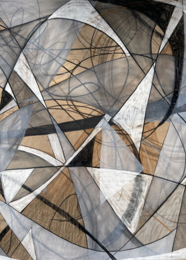 Картина под названием "Diagonal" - Mila Oz, Подлинное произведение искусства, Пастель