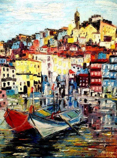 Painting titled ""Ribeirinha"" by Mila Midrygan, Original Artwork, Oil