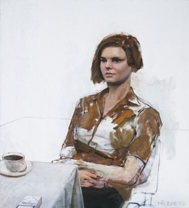 Schilderij getiteld "Marta" door Lauris Milbrets, Origineel Kunstwerk, Olie