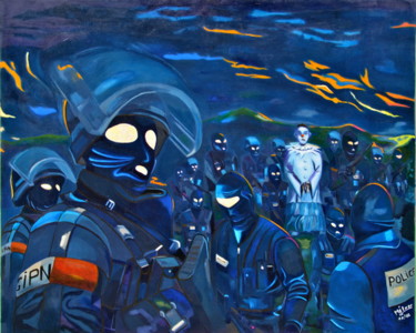 绘画 标题为“"L arrestation de P…” 由François Milcar, 原创艺术品, 油