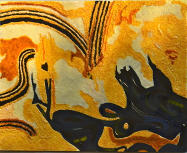 绘画 标题为“Sable et bitume” 由François Milcar, 原创艺术品, 油