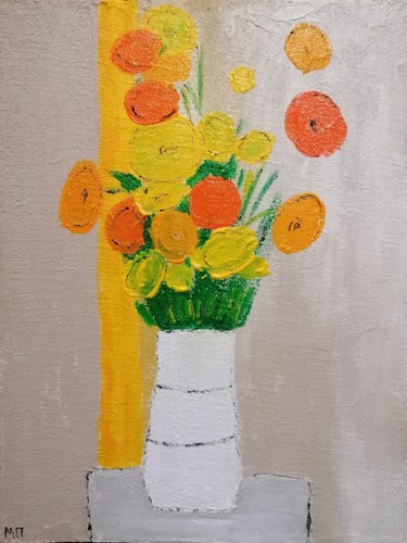 Painting titled "still life 2" by Milena Panayotova, Original Artwork, Acrylic Mounted on Other rigid panel