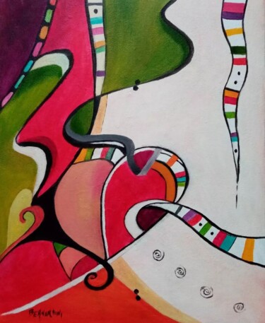 Pintura titulada "Visionaria - Musica…" por Milena Bernardini, Obra de arte original, Oleo