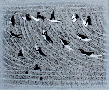 Картина под названием "Surfers" - Grataloup, Подлинное произведение искусства, Другой