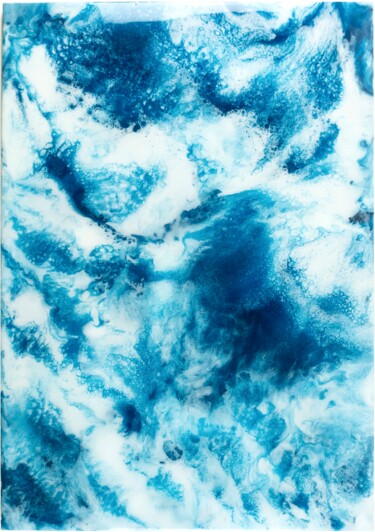 Schilderij getiteld "Sea Foam" door Milena Grzegorzewska, Origineel Kunstwerk, Hars