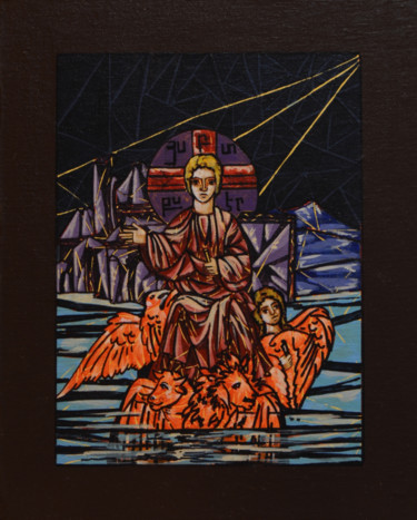 Pittura intitolato "Gesu e i quattro es…" da Milena Pisano, Opera d'arte originale