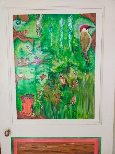 Peinture intitulée "Porte vue sur la va…" par Miléna Rylska, Œuvre d'art originale, Acrylique