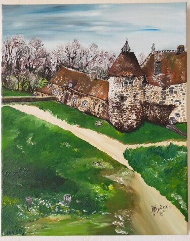 Malerei mit dem Titel "Château de Villemon…" von Miléna Rylska, Original-Kunstwerk, Acryl