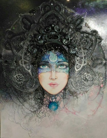 Картина под названием "Princess Of The Nig…" - Милена Сочилина, Подлинное произведение искусства, Акрил