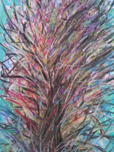 Pittura intitolato "albero-in-primavera…" da Milena Aere, Opera d'arte originale