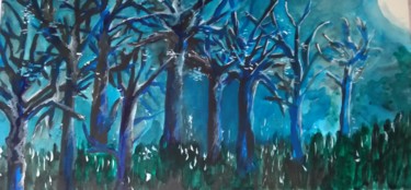 Painting titled "Notturno 2" by Milena Aere, Original Artwork, Acrylic