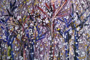 Pittura intitolato "Nevicata tra gli al…" da Milena Aere, Opera d'arte originale