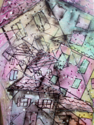 Pittura intitolato "caos.jpg" da Milena Aere, Opera d'arte originale, Acquarello