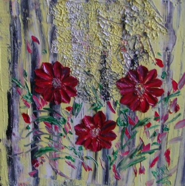 Painting titled "Flowers" by Milena Milusheva, Original Artwork, Oil