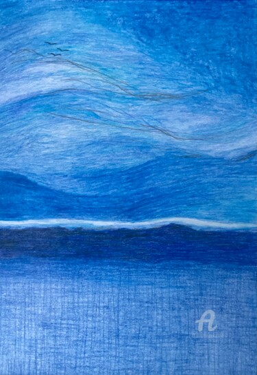 Dessin intitulée "Wind and Wuthering…" par Miler Art, Œuvre d'art originale, Crayon