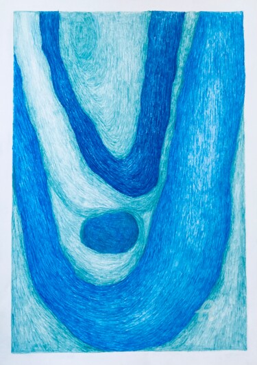 Рисунок под названием "My moon river" - Miler Art, Подлинное произведение искусства, Карандаш