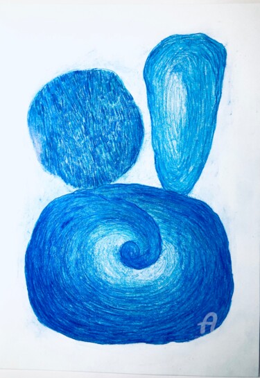 Dessin intitulée "The water shapes" par Miler Art, Œuvre d'art originale, Crayon