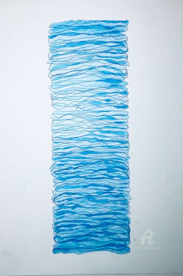 Zeichnungen mit dem Titel "Wave by wave" von Miler Art, Original-Kunstwerk, Bleistift