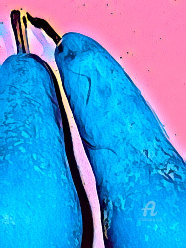 Fotografia intitulada "Poires bleues 2" por Miler Art, Obras de arte originais, Fotografia digital