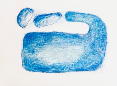Tekening getiteld "A whale playing wit…" door Miler Art, Origineel Kunstwerk, Potlood