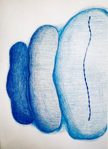 Dessin intitulée "Trois Jardins" par Miler Art, Œuvre d'art originale, Crayon