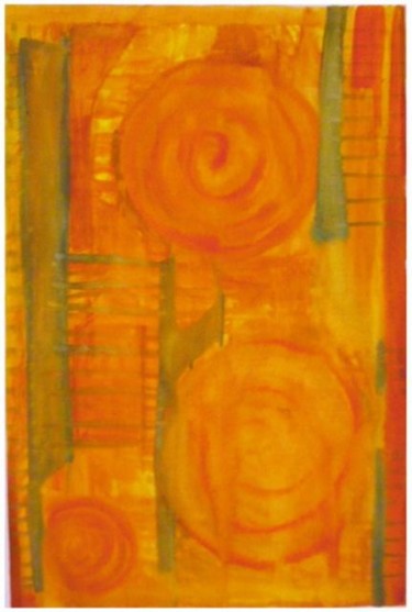 Painting titled "Orange" by Miles Begay, Original Artwork