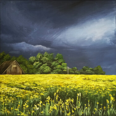 제목이 "Before thunderstorm"인 미술작품 Yulia Zhdanovich (MiliArt)로, 원작, 아크릴 나무 들것 프레임에 장착됨