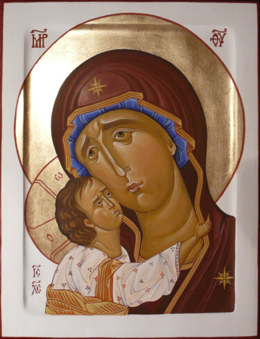 Ζωγραφική με τίτλο "Beloved Virgin and…" από Miljana Marković, Αυθεντικά έργα τέχνης, Χρωστικές ουσίες Τοποθετήθηκε στο artw…