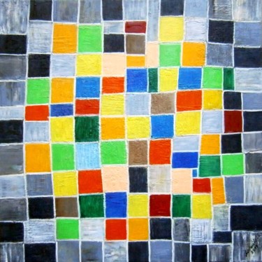 Peinture intitulée "The chessboard of l…" par Milka Urbaníková, Œuvre d'art originale, Huile