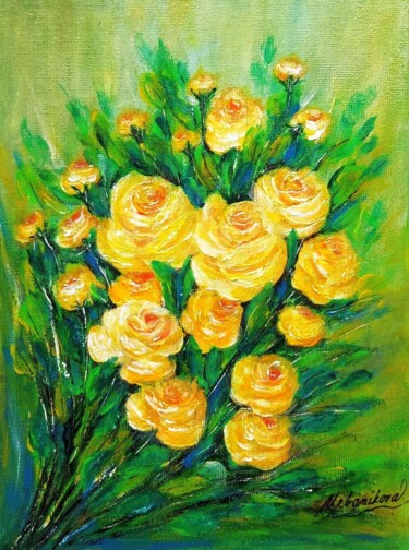 Painting titled "FLOWERS OF SUMMER 25" by Milka Urbaníková, Original Artwork, Acrylic