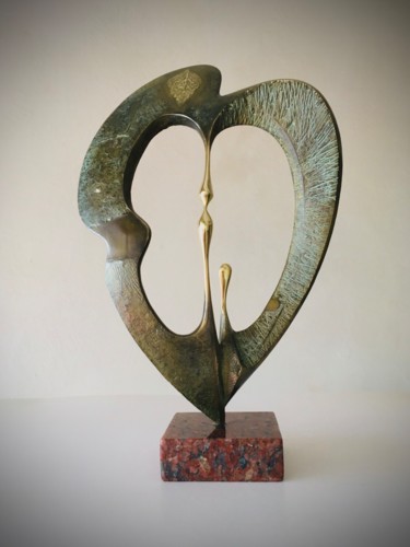 Sculpture titled "Attraction" by Milko Dobrev, Original Artwork, Bronze