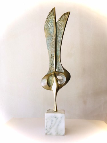 Sculpture titled "Eagle" by Milko Dobrev, Original Artwork, Bronze