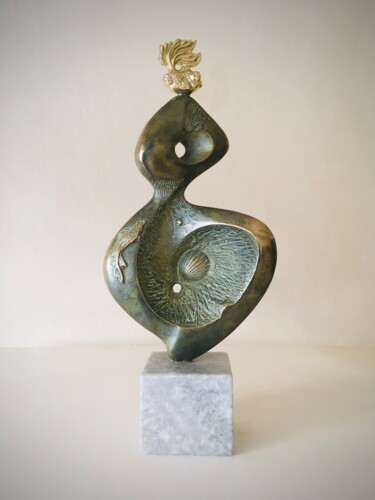 Skulptur mit dem Titel "Sea Memory" von Milko Dobrev, Original-Kunstwerk, Bronze