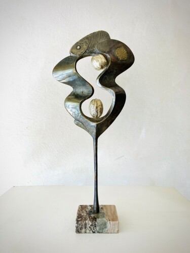 Sculptuur getiteld "The tree" door Milko Dobrev, Origineel Kunstwerk, Bronzen