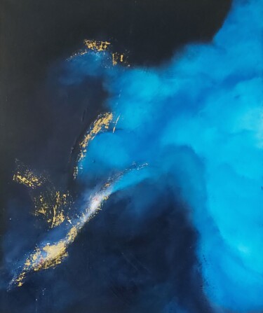 제목이 "Entre ciel et mer"인 미술작품 Milla Laborde로, 원작, 아크릴 나무 들것 프레임에 장착됨