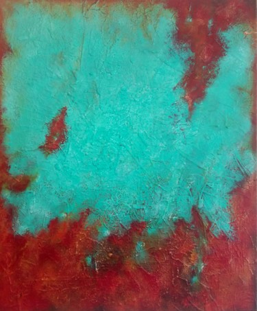 Painting titled "On fire" by Milla Laborde, Original Artwork, Acrylic Mounted on Wood Stretcher frame