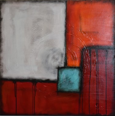 Painting titled "Confinement" by Milla Laborde, Original Artwork, Acrylic Mounted on Wood Stretcher frame