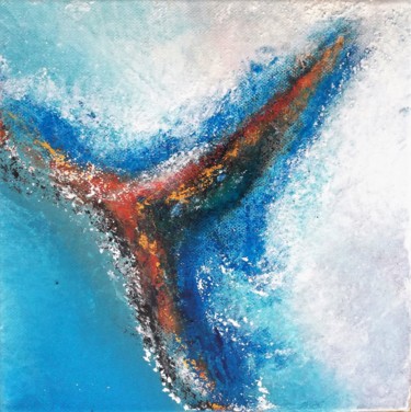 Картина под названием "Vue du Ciel 2" - Milla Laborde, Подлинное произведение искусства, Акрил Установлен на Деревянная рама…