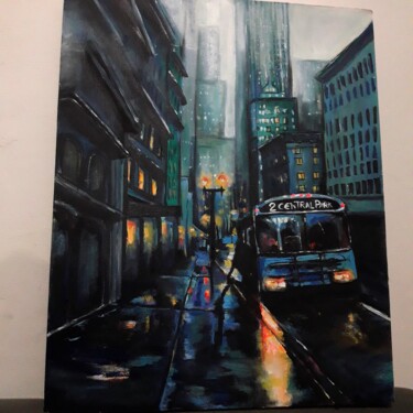 Painting titled "Central Parker" by Ludmila Jambeiro, Original Artwork, Acrylic
